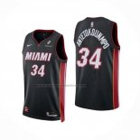 Maglia Miami Heat Giannis Antetokounmpo No 34 Icon Nero