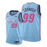 Maglia Miami Heat Jae Crowder #99 Citta 2019-20 Blu