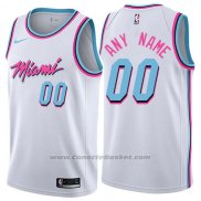 Maglia Miami Heat Nike Personalizzate 2017-18 Bianco