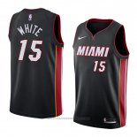 Maglia Miami Heat Okaro White #15 Icon 2018 Nero