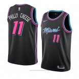 Maglia Miami Heat Philly Cheese #11 Citta 2018-19 Nero