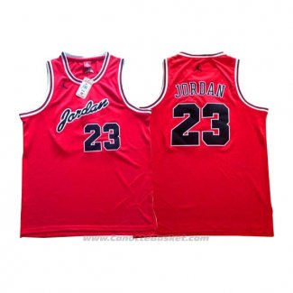 Maglia Michael Jordan #23 Rosso Nero