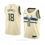 Maglia Milwaukee Bucks Jordan Barnett #18 Citta 2018 Crema