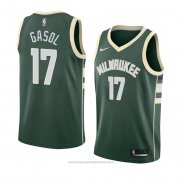 Maglia Milwaukee Bucks Pau Gasol #17 Icon 2018 Verde