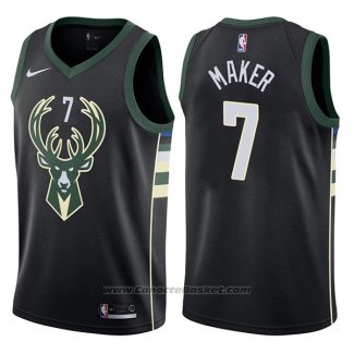 Maglia Milwaukee Bucks Thon Maker #7 Statement 2017-18 Nero