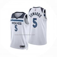 Maglia Minnesota Timberwolves Anthony Edwards No 5 Association 2024-25 Bianco