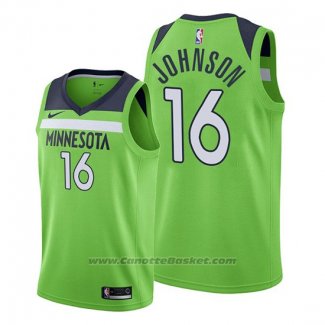 Maglia Minnesota Timberwolves James Johnson #16 Statement 2019-20 Verde