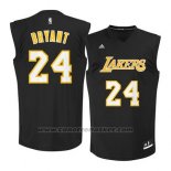 Maglia Moda Nero Los Angeles Lakers Kobe Bryant #24 Nero
