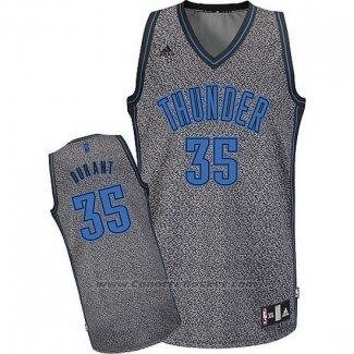 Maglia Moda Statico Oklahoma City Thunder Kevin Durant #35 Grigio