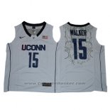 Maglia NCAA Connecticut Kemba Walker #15 Bianco
