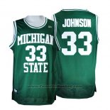 Maglia NCAA Michigan State Spartans Magic Johnson #33 Retro Verde