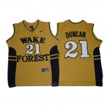 Maglia NCAA Wake Forest Demon Deacons Tim Duncan #21 Or
