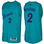 Maglia Natale 2016 Charlotte Hornets Marvin Williams #2 Blu Canard