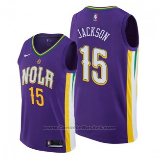 Maglia New Orleans Pelicans Frank Jackson #15 Citta Viola