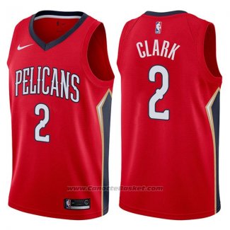 Maglia New Orleans Pelicans Ian Clark #2 Statement 2017-18 Rosso