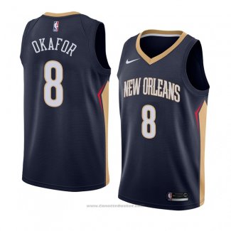 Maglia New Orleans Pelicans Jahlil Okafor #8 Icon 2018 Blu