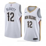 Maglia New Orleans Pelicans Trevon Bluiett #12 Association 2018 Bianco