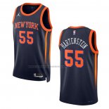 Maglia New York Knicks Isaiah Hartenstein #55 Statement 2022-23 Nero