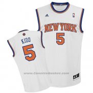 Maglia New York Knicks Jason Kidd #5 Bianco