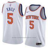 Maglia New York Knicks Kevin Knox #5 Statement 2018 Bianco