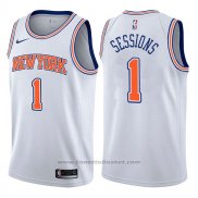 Maglia New York Knicks Ramon Sessions #1 Statement 2017-18 Bianco