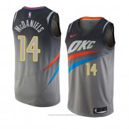 Maglia Oklahoma City Thunder K. J. Mcdaniels #14 Citta 2018 Grigio