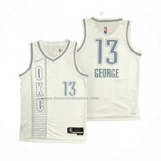 Maglia Oklahoma City Thunder Paul George #13 Citta 2021-22 Bianco