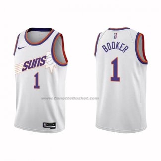 Maglia Phoenix Suns Devin Booker #1 Association 2022-23 Bianco