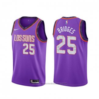 Maglia Phoenix Suns Mikal Bridges #25 Citta Viola