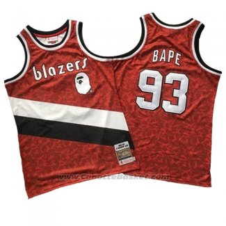 Maglia Portland Trail Blazers Bape #93 Retro Rosso