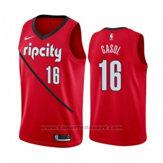 Maglia Portland Trail Blazers Blazers Pau Gasol #16 Earned 2019 Rosso