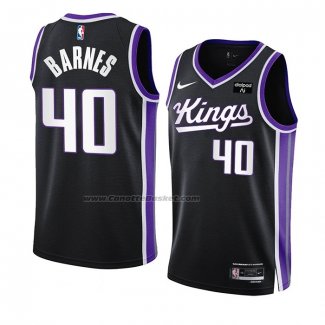 Maglia Sacramento Kings Harrison Barnes #40 Icon 2023-24 Nero