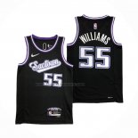 Maglia Sacramento Kings Jason Williams NO 55 Citta 2021-22 Nero