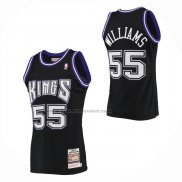 Maglia Sacramento Kings Jason Williams No 55 Mitchell & Ness 1998-99 Nero