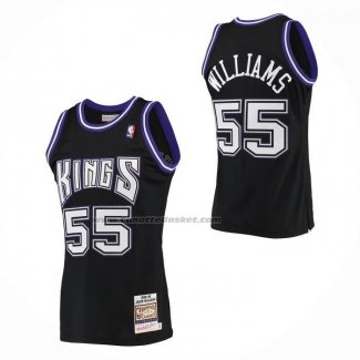 Maglia Sacramento Kings Jason Williams No 55 Mitchell & Ness 1998-99 Nero
