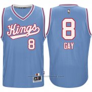 Maglia Sacramento Kings Rudy Gay #8 Retro 1985-86 Blu