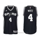 Maglia San Antonio Spurs Derrick White #4 Road 2017-18 Nero