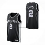 Maglia San Antonio Spurs Dylan Harper No 2 Icon 2025-26 Nero