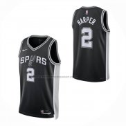 Maglia San Antonio Spurs Dylan Harper No 2 Icon 2025-26 Nero