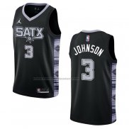 Maglia San Antonio Spurs Keldon Johnson #3 Statement 2022-23 Nero