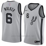 Maglia San Antonio Spurs Lonnie Walker #6 Statement 2018 Grigio