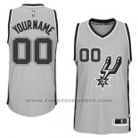 Maglia San Antonio Spurs Personalizzate Grigio