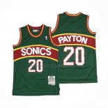 Maglia Seattle SuperSonics Gary Payton NO 20 Mitchell & Ness 1995-96 Verde