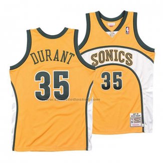 Maglia Seattle SuperSonics Kevin Durant NO 35 Mitchell & Ness 2007-08 Giallo