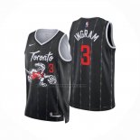 Maglia Toronto Raptors Brandon Ingram No 3 Citta 2025-26 Nero