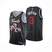 Maglia Toronto Raptors Brandon Ingram No 3 Citta 2025-26 Nero