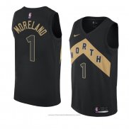 Maglia Toronto Raptors Eric Moreland #1 Citta 2018 Nero