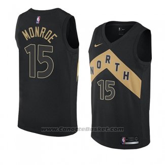 Maglia Toronto Raptors Greg Monroe #15 Citta 2018 Nero