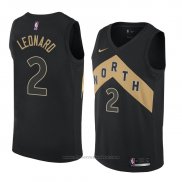 Maglia Toronto Raptors Kawhi Leonard #2 Citta 2018 Nero