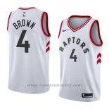 Maglia Toronto Raptors Lorenzo Brown #4 Association 2018 Bianco